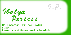 ibolya paricsi business card